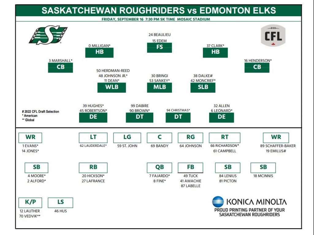 LIVESTREAM PPV: CFL - Edmonton Eskimos @Saskatchewan Roughriders