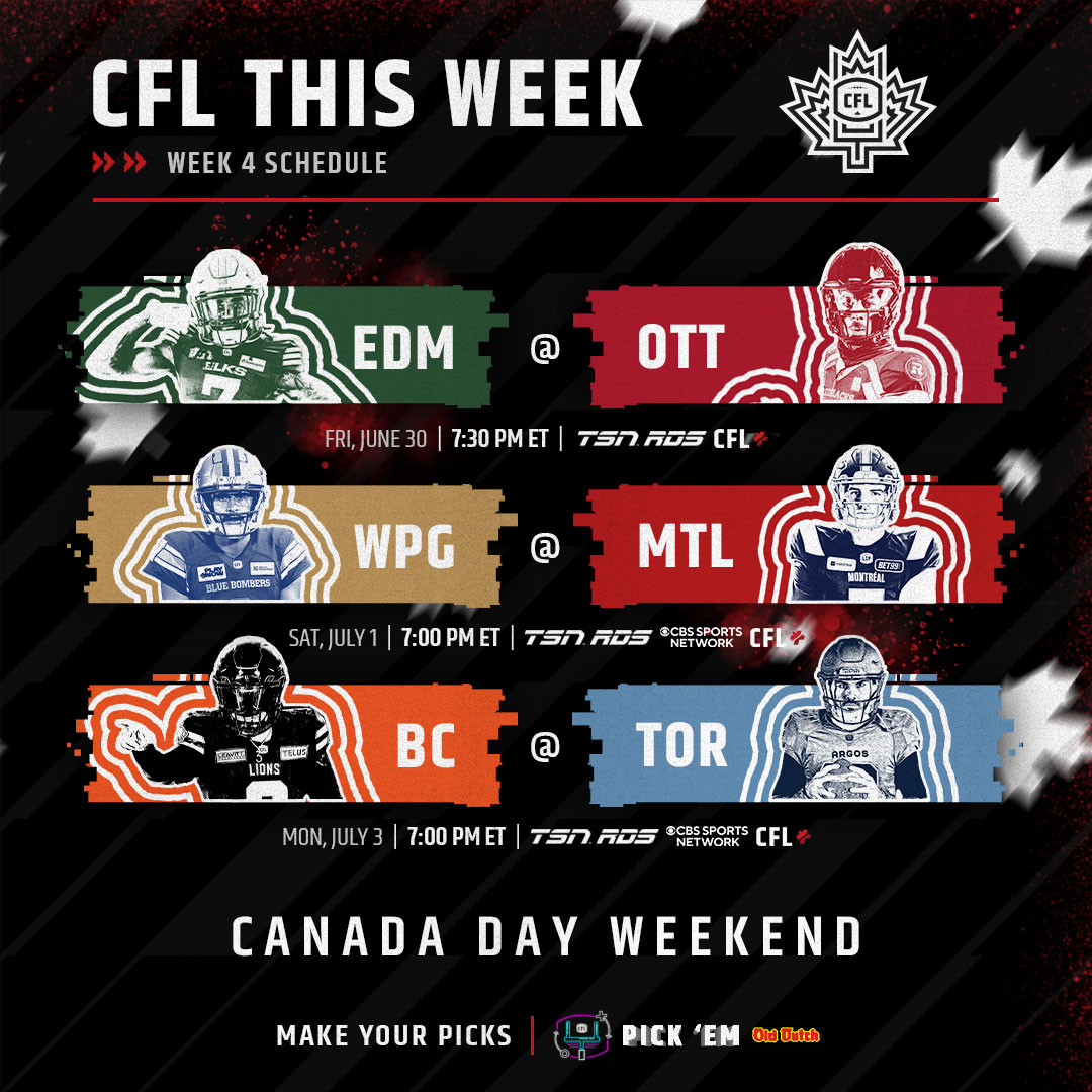 CFL Schedule Winnipeg vs Montreal, Odds, CFL Live Stream Free (Saturday, July 1st)