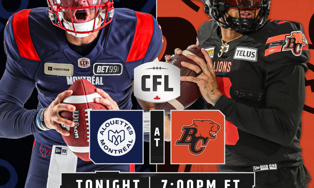 CFL Schedule: BC Lions vs. Montreal Alouettes, Odds, CFL Live Stream CFL Schedule: BC Lions vs. Montreal Alouettes, Odds, CFL Live Stream