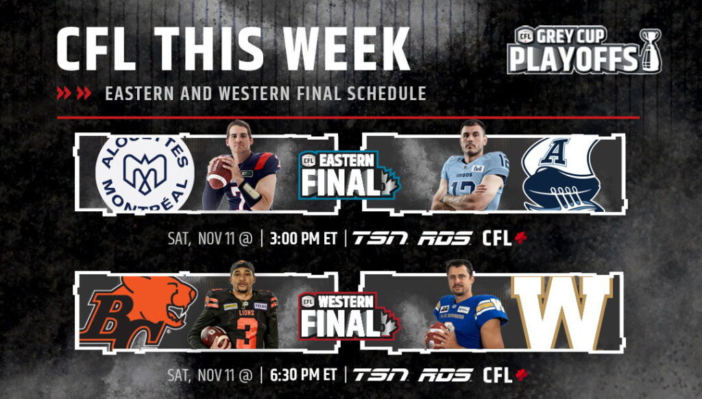 CFL Schedule Alouettes vs. Argonauts, vs. Blue Bombers, Odds, CFL Live