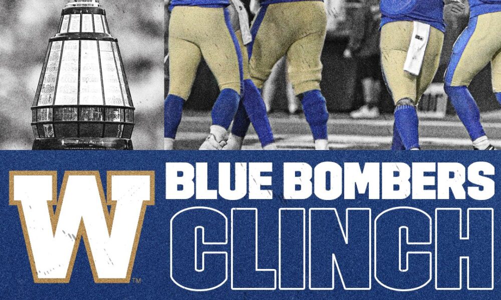 CFL Scores Today Winnipeg Blue Bombers 28, Montreal Alouettes 27