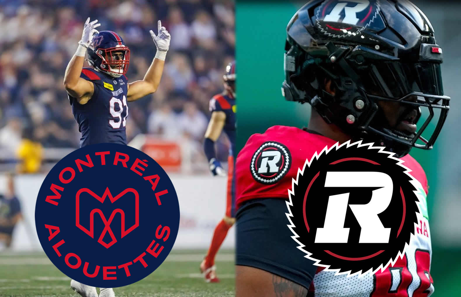 left photo courtesy of Montreal Alouettes right photo courtesy of Ottawa RedBlacks - CFL News Hub