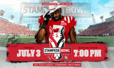 An advertisement for the Calgary Stampeders' first Stampede Bowl.