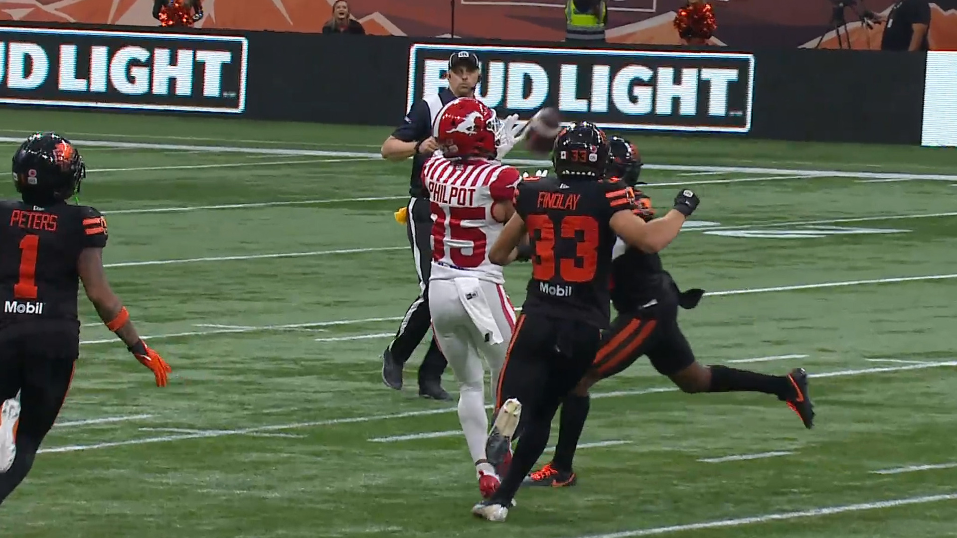 Jaylon Philpot catch for Calgary photo courtesy of cflca - CFL News Hub