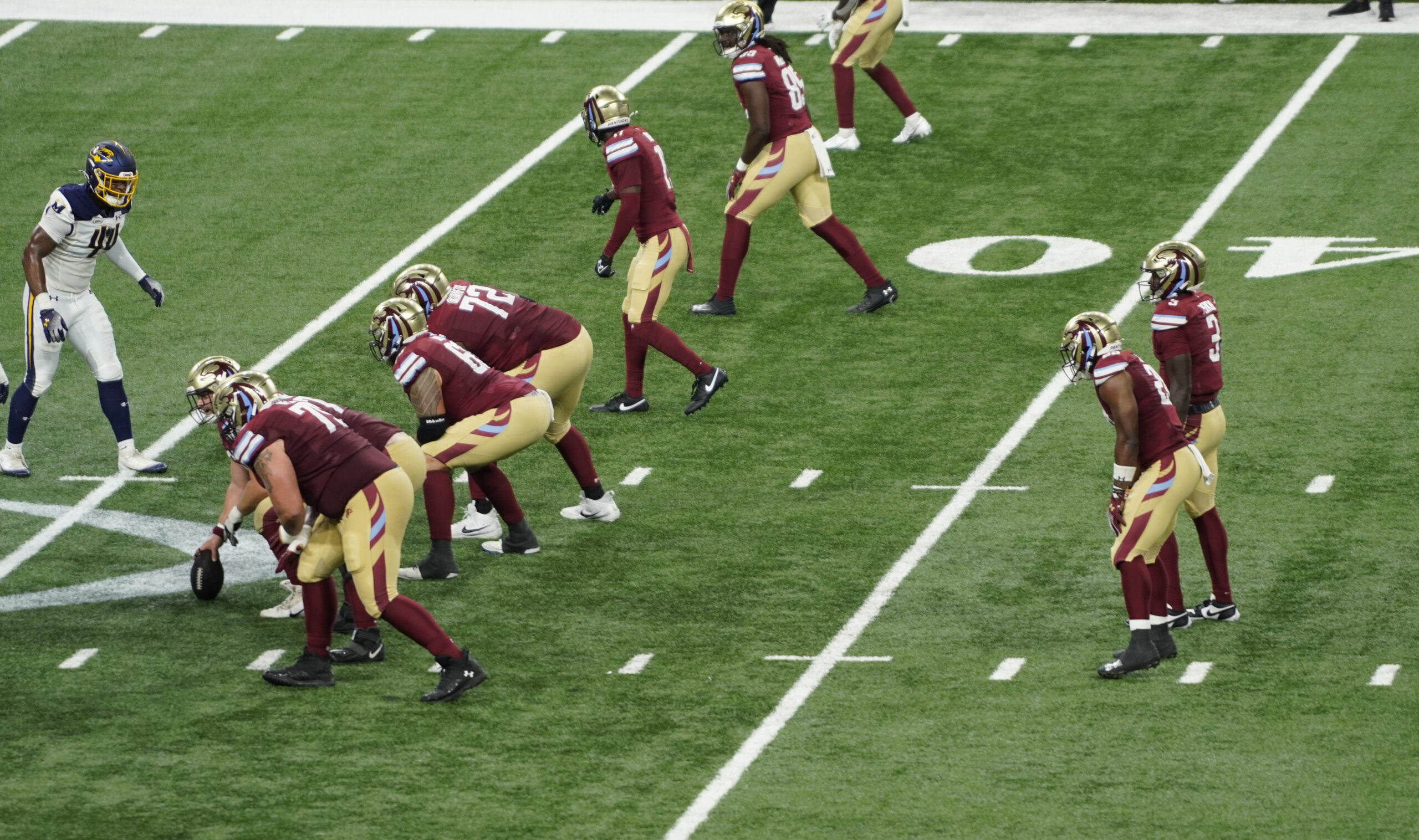 Michigan Panthers lined up against Memphis Showboats 2025 Week 4 Photo by Jonathan Clink - CFL News Hub