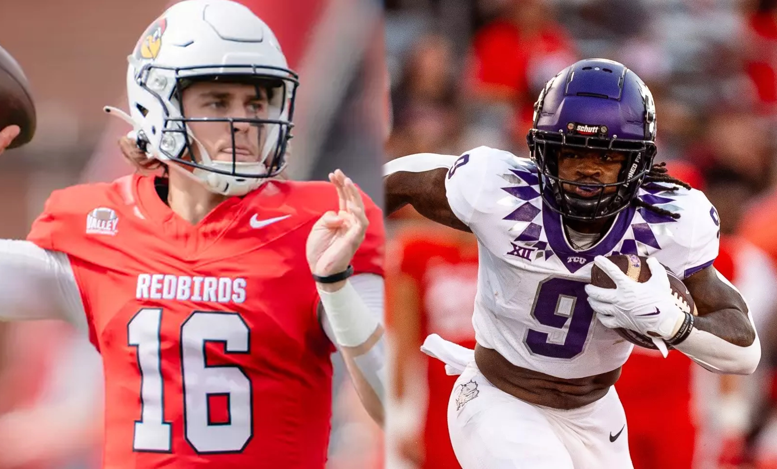 Tommy Rittenhouse with Illinois State courtesy of ISU Athletics Emani Bailey with TCU courtesy of TCU Athletics - CFL News Hub