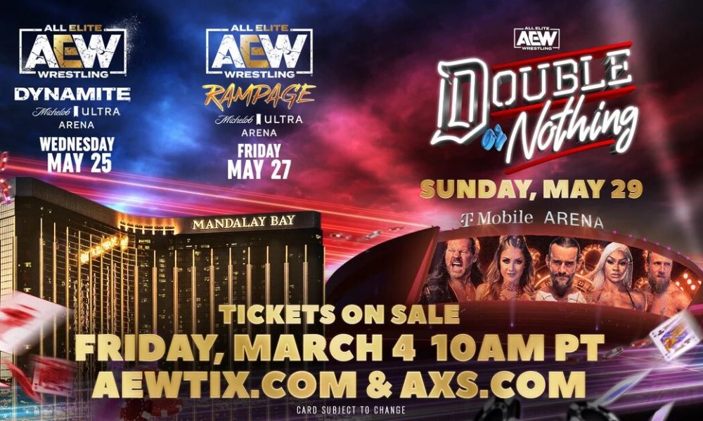 AEW Returns To Las Vegas For Memorial Day Tripleheader Double Or