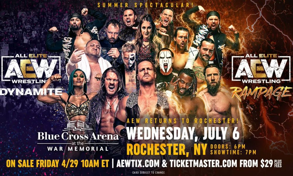 AEW Heading To Rochester, New York For Dynamite And Rampage