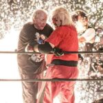 83-Year-Old Dory Funk Jr. Takes Exploding Bat Shot in FMW-E Event