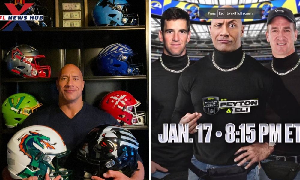 Dwayne 'The Rock' Johnson Talks XFL During MNF with Eli & Peyton