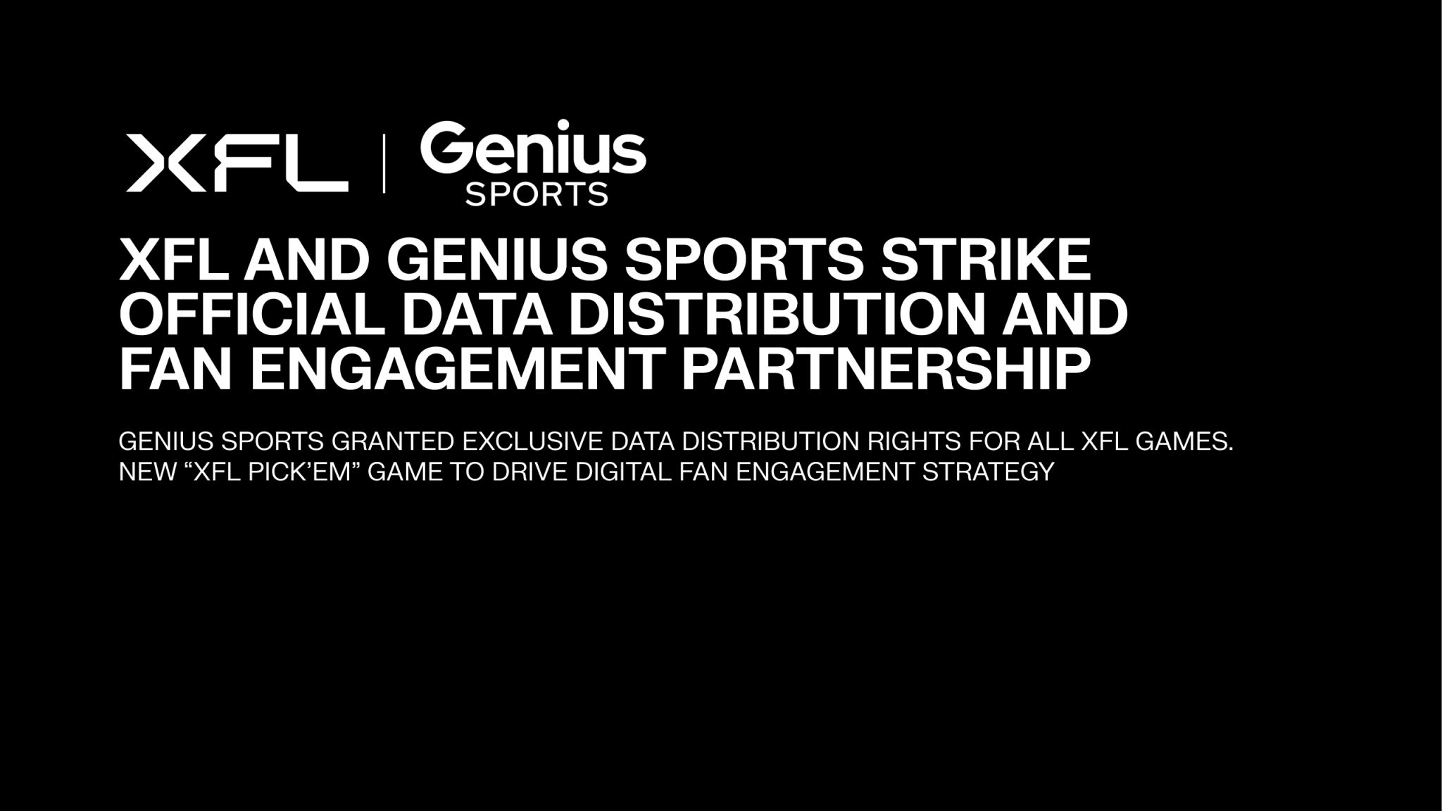 XFL And Genius Sports Strike Official Data Distribution And Fan