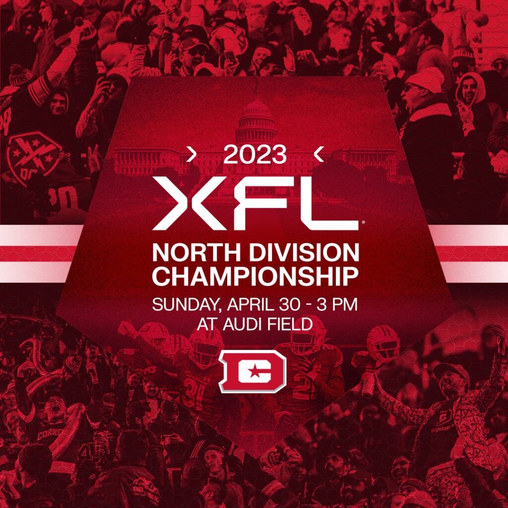 D.C. Defenders XFL North Division Championship Game Tickets On Sale Today